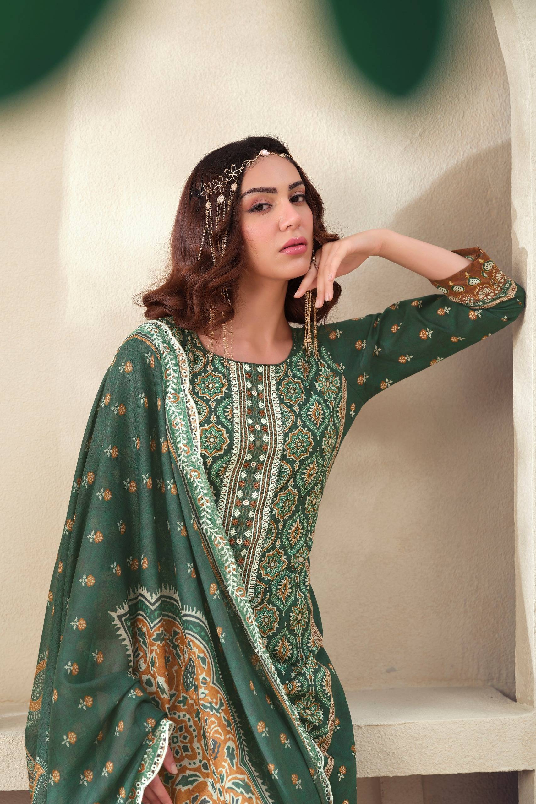 AJRAKH VOL 1 By THE HERMITAGE SHOP  101 To 104 Series Designer Suits FINEST LAWN COTTON Dresses At Wholesale Price